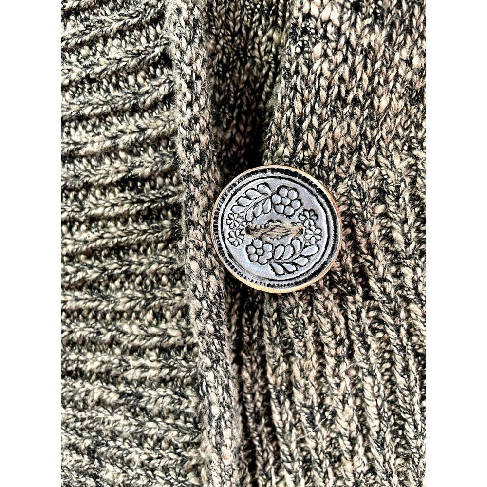 SOFT SURROUNDINGS Knit Poncho Cape Size L/XL Wrap Marled Cozy Lagenlook Hygge - Picture 4 of 12